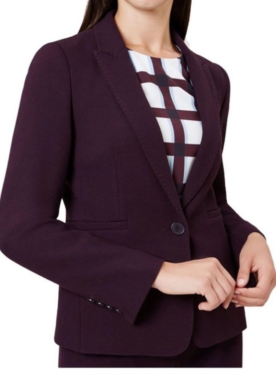 Hobbs London Jackets & Blazers - NWOT Hobbs London Vivienne Jacket Abuergine Single Button Blazer Size 4 Office